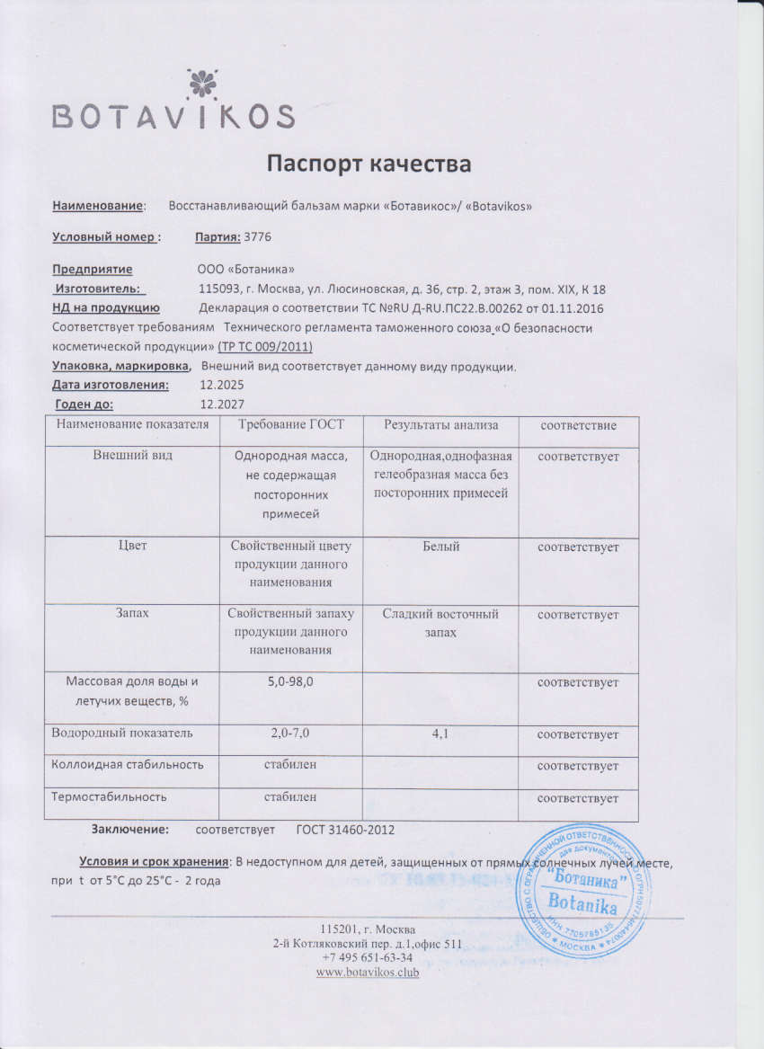 Паспорт №122025